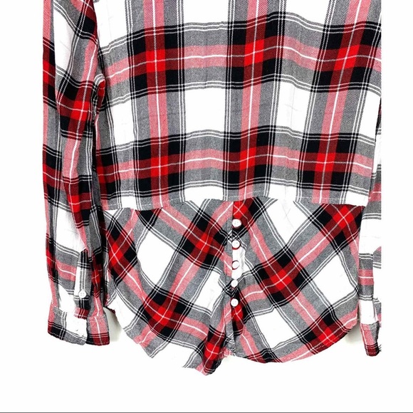 Beach Lunch Lounge Top Shirt Flannel Red Small - Picture 7 of 7